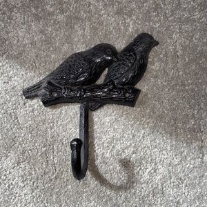 Black wrought iron Bird hook